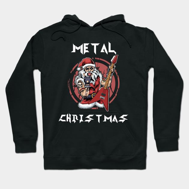 Heavy Metal Christmas Metalhead Santa Rock Horns Death Metal Heavy